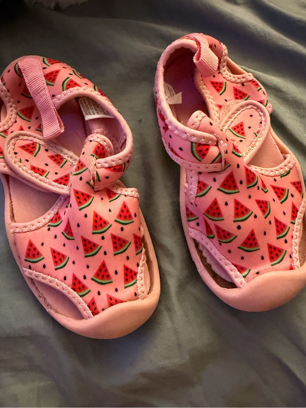 Kids Pink Watermelon Print Sandals